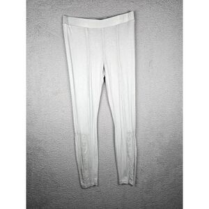 Mind Set by XCVI Gray Cropped Pants M Rayon Crochet Embroidered Pull On